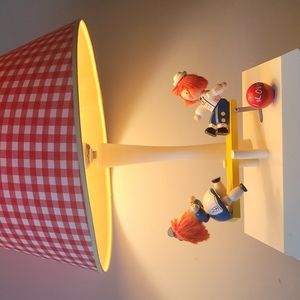 Vintage Bobbs Merrill Musical Raggedy Ann & Andy Lamp 1976 dated Mar 24 1983